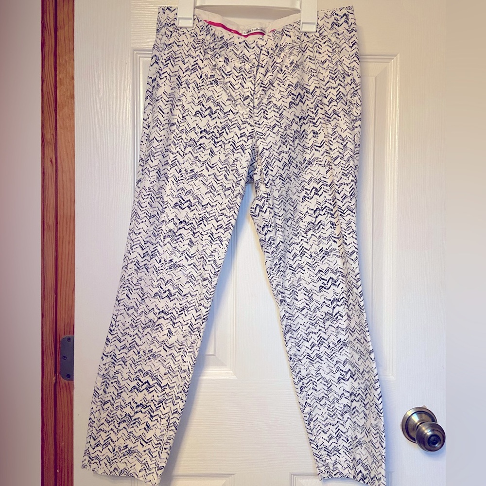 Dalia Collection Chic Black & White Animal Print Pants